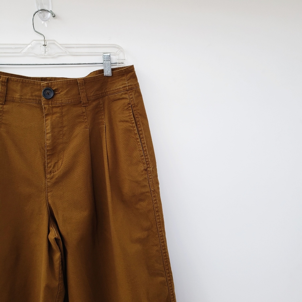 Madewell Pleated High Waist Wide Leg CropPant 12 - Picture 9 of 14